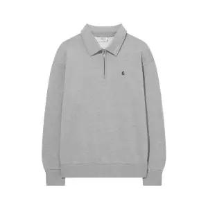 커버낫 COVERNAT 시그니처 심볼 카라 하프집업 맨투맨 멜란지 그레이 CO2601CR23MG 426166