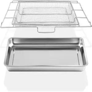 프리다이어 30인치 오븐 부품 25 x 16.25인치 에어프라이어 랙 스테인리스 스틸 레디쿡 레인지 전자레인지