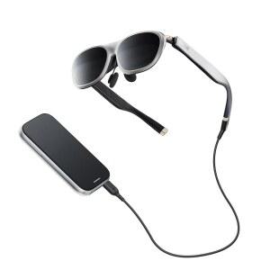 로키드 AR 스페이스 글래스 및 콘솔, 작업 글래스 맥스2 600니트, 실버, 안드로이드, 120Hz 멀티태스킹 OLED 장착된 호환 AR 실버, 마이크로 360인치 스테이션2가