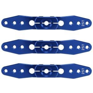 알루미늄 스티어링 서보 혼 암, 1/8 1/10 RC 카 보트 업그레이드 부품, 25T, 3 개