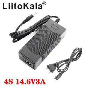 LiitoKala 12V 충전기 14.6V 5A 충전기 4S 14.4V 3A LiFePO4 배터리 14.4V LiFePO4 배터리 충전기 입력 100