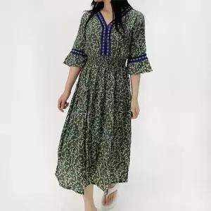 꽃무늬 휴양지 추천 패턴 원피스 (KYR-WFGSLPZ)