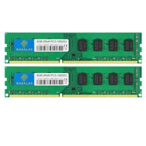 라살라스 16GB 키트(2x8GB) PC3-10600 DDR3 1333MHz 램 2Rx8 PC3 10600U 1333 8GB 240 핀 1.5V CL9 데스크탑 메모리 모듈