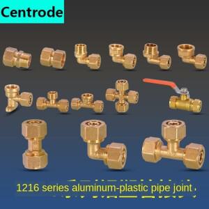 1216 알루미늄 플라스틱 파이프 1/2IN 나사 조인트 구리 피팅 가정용 태양열 온수기 3 방향 볼 밸브 엘보
