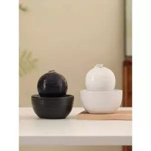 미니 달항아리 가습기 천연가습기 가정용 실내 분수 항아리 블랙