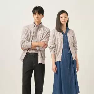 빈폴 BEANPOLE 코튼 케이블 라운드 카디건 - 베이지 (BC585AC18A)