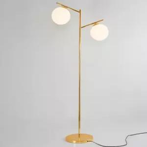 거실 장스탠드 LED조명 북유럽 스타일 골드 투피스