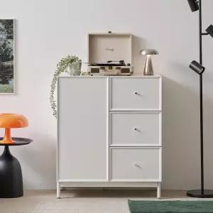 오르비 미드센츄리 진열 멀티 서랍 수납장 장식장 800 CNM259