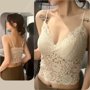 레이스 캡내장 크롭탑 나시 131-000059여성 나시티 끈나시 이너 크롭