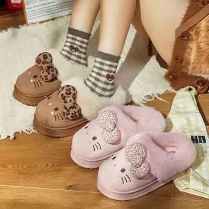 헬로키티 호피털 슬리퍼방한용 캐릭터 실내화