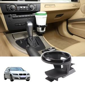 BMW 3 시리즈 E90 2005-2012 카본 스틸 인테리어 액세서리용 고품질 자동차 센터 콘솔 사이드 음료 컵 홀더