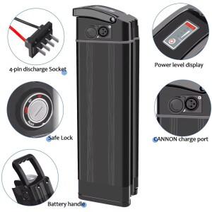 새로운 48V 36V 52V 고품질 21Ah 실버 피쉬 18650 고용량 리튬이온 배터리 팩 (350W 500W 1000W 모터용)