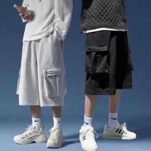 남성8부바지 남자 버뮤다반바지 여름 카고 7부 칠부 반바지 밴딩