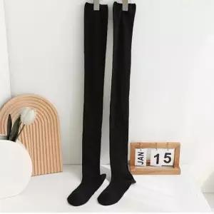 골지니삭스 여성 슬림핏 골지 하이니삭스 오버니삭스