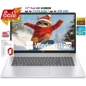 HP LAPTOP 랩탑 노트북 17.3 Full HD Intel i3-1215U Up to 32GB RAM 2TB SSD 솔리드 스테이트 드라이브[