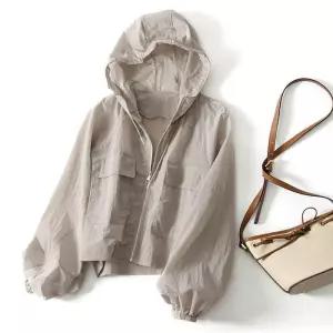 [라일리여성의류] Rly 2컬러 세미크롭 바스락 바람막이 OSM-1006