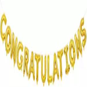 졸업 파티 장식용 배너 골드 16인치 편지 풍선 세트 호일 밀라 용품 축하 대학원 파티(골드) 축하합니다