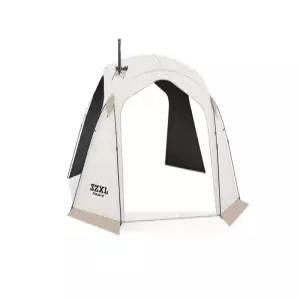 원터치 쉘터 파이어 화목난로 자동 돔 텐트 리빙쉘 3인용 블랙코팅 전면 개방형