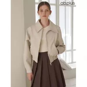 [ab.plus/신상] 카라 페이크 레더 투웨이 집업 자켓 (LSZ3MJ37A)