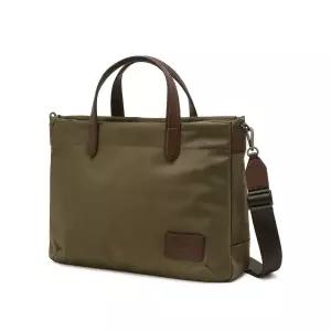 [롯데백화점]닥스 액세서리 카키 음각로고 가죽 토트백 DBBA6E782