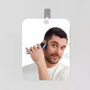 편한생활연구소 김서림방지 무타공 면도 거울 아크릴 벽 걸이 방습 면도경 붙이는 부착 안전 화장실 욕실 샤워실 샤워기