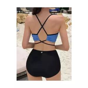 수피 여성 비치웨어 바캉스룩 배낭 온천 바캉스 비키니 하이웨스트 수영복 JEN1