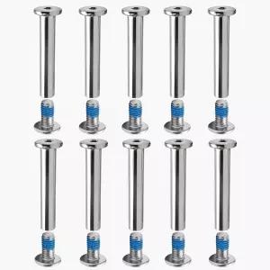 VORTRACK 인라인 스케이트 액슬 나사 10개 - 6mm 샤프트 직경(15/64 ) 롤러블레이드 교체 휠 액슬용 30mm
