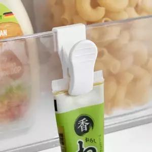 ( )냉장고 수납 걸이 클립 후크 홀더 소스보관 문서 집게 다용도 고정 정리