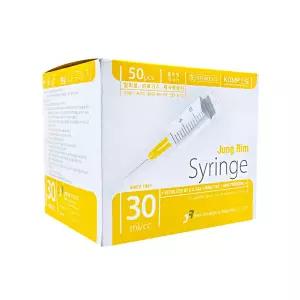 정림 일회용 주사기 30cc x 21G x 32mm (1-1/4인치) 50개입 병원용 시린지 멸균