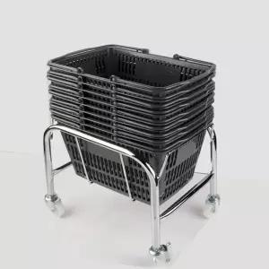 장바구니 거치대 마트 편의점 랙 슈퍼마켓 정리대 선반 수납 걸이 받침