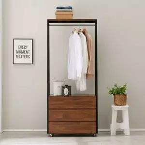 이동식 3단 서랍장 행거형 틈새 수납장 B2735 옷장 행거서랍장 행거수납장