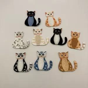 고양이 패치 자수와펜 덮개 와팬 열접착 열접착와펜 패치와펜 자수와펜