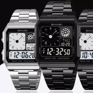 손목시계 손목 시계 전자 남성 디지털 메탈 정장