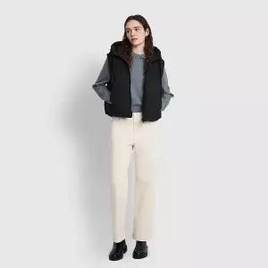 JAJU 여 루즈핏 미디엄 다운필 후드 베스트 J106101010099