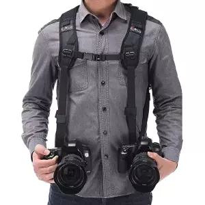 DSLR 카메라 듀얼 더블 퀵 바디 가슴 스트랩 벨트 조끼 (KYR-W830F36)