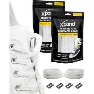 [미국배송] 신축성 있는 끈이 익스팬드 노 타이 신발끈 시스템 - 한 사이즈로 모든 성인 및 신발 2팩에 맞습니다