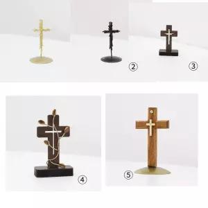 미니 십자가 장식 수작업 납골당 꾸미기 악세사리 기독교선물 천주교 조화 나무 추모