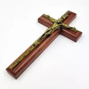 벽걸이 원목 황동 예수님 십자가가톨릭 기도용품 종교 미니 납골당 장식 꾸미기 악세사리 기독교선물 천주