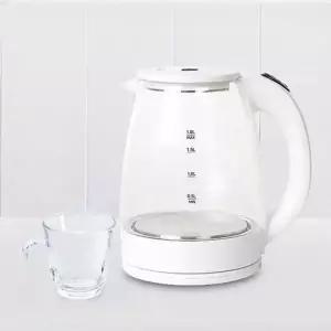 ( )CM 대용량 투명 내열 유리 전기포트 전기 주전자 티포트 무선포트 1.8L