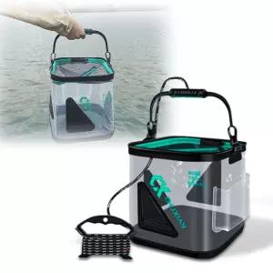 접이식 살림통 민물 바다 낚시 물고기 채집 밑밥물통통 두레박 채집통 워터백 캠핑 밥통