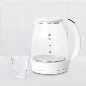 ( )CM 대용량 투명 내열 유리 전기포트 전기 주전자 티포트 무선포트 1.8L