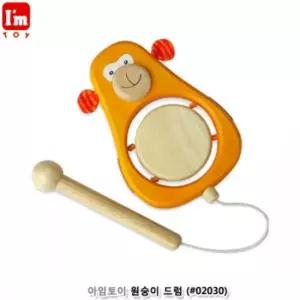 아임토이 02030 원숭이드럼키즈악기놀이 장난감 완구 원목 어린이