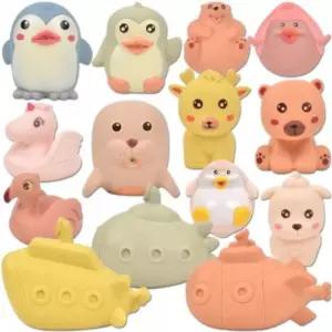 아쿠아버디 말랑 소프트 목욕놀이 14종 세트 628-113동물장난감 탑쌓기 쌓기 베이비 만들기 도형쌓기 순서