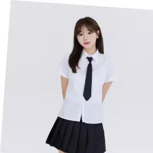 남아정장 베이직 스쿨룩 셔츠_넥타이_치마 세트(반팔) 교복 학