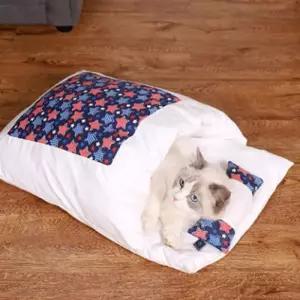 딩동펫 고양이 숨숨 이불 수면 생활 용품 세트 M