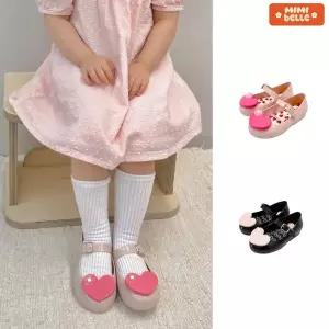 미미벨 하트슈즈 젤리샌들 구두 아동 여아 유아 메리제인 플랫슈즈 공주신발