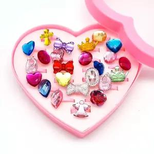 크라운 리본 하트 러블리 반지 24종세트 4세여아 악세