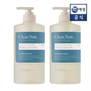 샤워메이트 클린노트퓨어코튼 바디워시800ml x 2개 865293