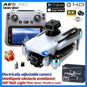 2026 신제품 HOT AE5 맥스 드론 8K HD 쿼드콥터 4.5인치 화면 제어 미니 헤드리스 모드 360 °   어린이 선