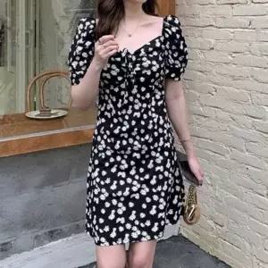 여자 미니 원피스 오프 숄더 프릴 꽃무늬 쉬폰 셔링 여성여름원피...